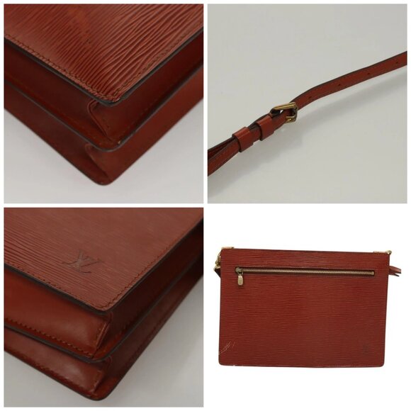 LOUIS VUITTON Epi Angian Clutch Bag Brown - Picture 10 of 15